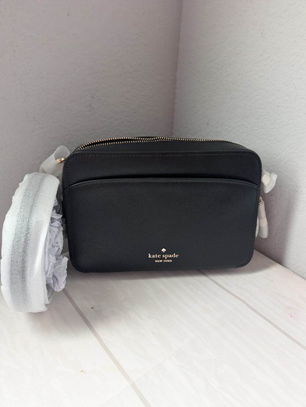 NWT Kate Spade Lauryn Camera Bag Crossbody In Black